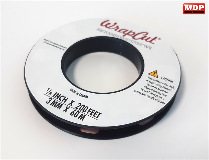 WrapCut Pro® Precision Edge Cutting Tape. 7,5m x 4mm Trial-Size 3 Stück pcs 
